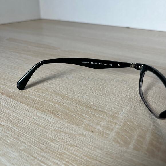 Prada VPR 15P ZYY-1O1 Eyeglasses Cat Eye Black Frames 53-16-135 Made in Italy - Picture 4 of 8